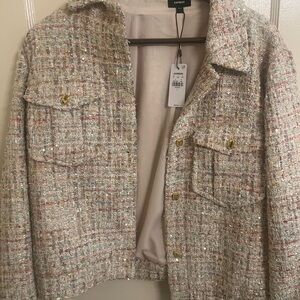 NWT Express Multicolor Tweed Jacket